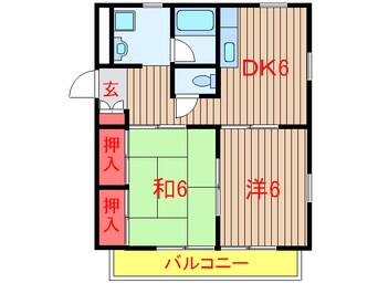 間取図 新京成電鉄新京成線/薬園台駅 徒歩5分 3階 築31年