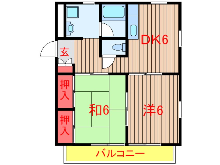 間取図 新京成電鉄新京成線/薬園台駅 徒歩5分 3階 築31年