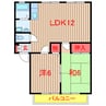 パークハイツ 2LDKの間取り