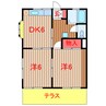 ハイツ後関 2DKの間取り