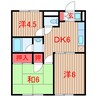 京成松戸線/三咲駅 徒歩5分 1階 築32年 3DKの間取り