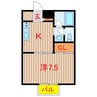 京成松戸線/三咲駅 徒歩5分 2階 築32年 1Kの間取り