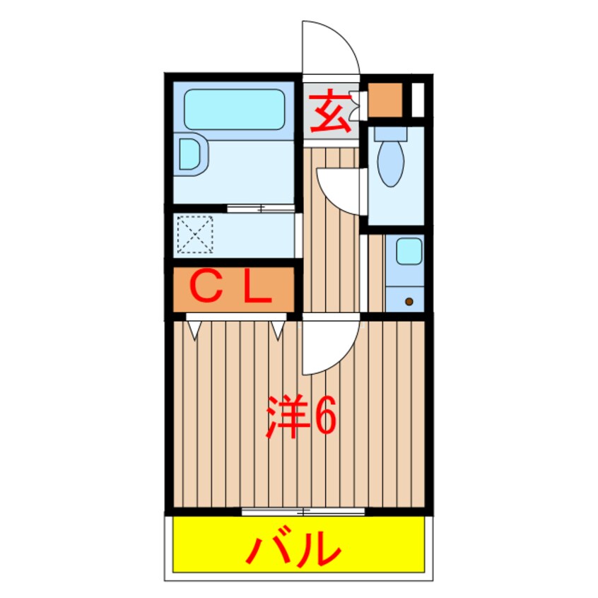 間取図 新京成電鉄新京成線/高根木戸駅 徒歩6分 2階 築20年