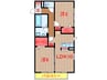 京成松戸線/高根公団駅 徒歩5分 2階 築14年 2LDKの間取り