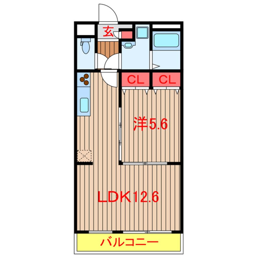 間取図 新京成電鉄新京成線/高根木戸駅 徒歩9分 2階 築12年