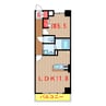 ベルファミーユ高根台Ⅱ 1LDKの間取り