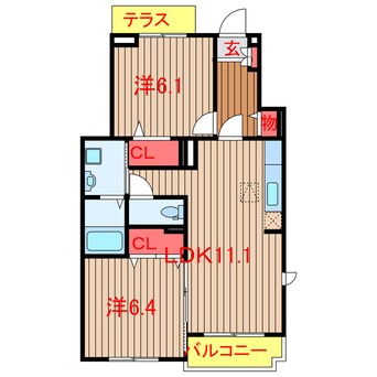 間取図 東葉高速鉄道/飯山満駅 徒歩10分 1階 築12年