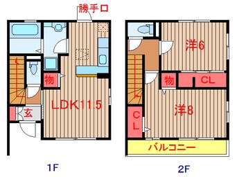 間取図 東葉高速鉄道/八千代緑が丘駅 徒歩12分 1-2階 築11年