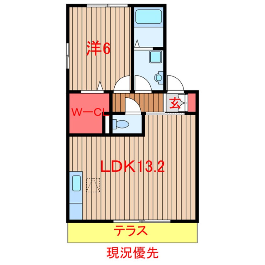 間取図 京成松戸線/三咲駅 徒歩12分 1階 築19年