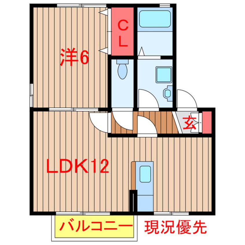 間取図 新京成電鉄新京成線/高根木戸駅 徒歩21分 1階 築19年