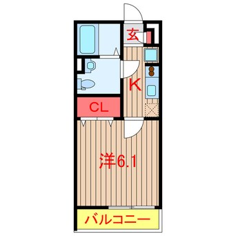 間取図 新京成電鉄新京成線/薬園台駅 徒歩5分 2階 築10年