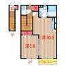 フォレスト北習志野sta. 1LDKの間取り