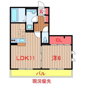 間取図 京成松戸線/高根公団駅 徒歩4分 1階 築11年