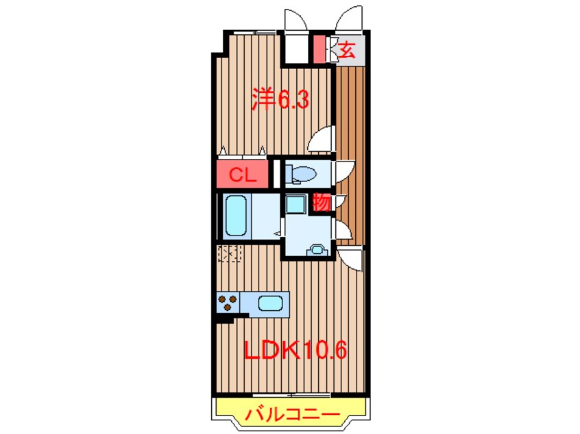 間取図 新京成電鉄新京成線/高根公団駅 徒歩3分 5階 築10年