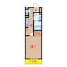 オズシティ 1Kの間取り