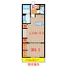 京成松戸線/薬園台駅 徒歩5分 3階 築7年 1LDKの間取り