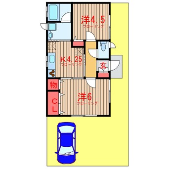 間取図 習志野2丁目貸家　F棟
