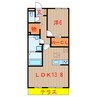 ラックヒル 1LDKの間取り