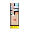 サンライズ北習志野Ⅲ 1Kの間取り