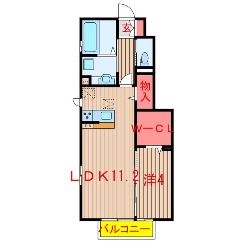 間取図 京成松戸線/習志野駅 徒歩3分 1階 築6年