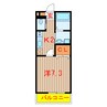 ルージェ薬円台 1Kの間取り
