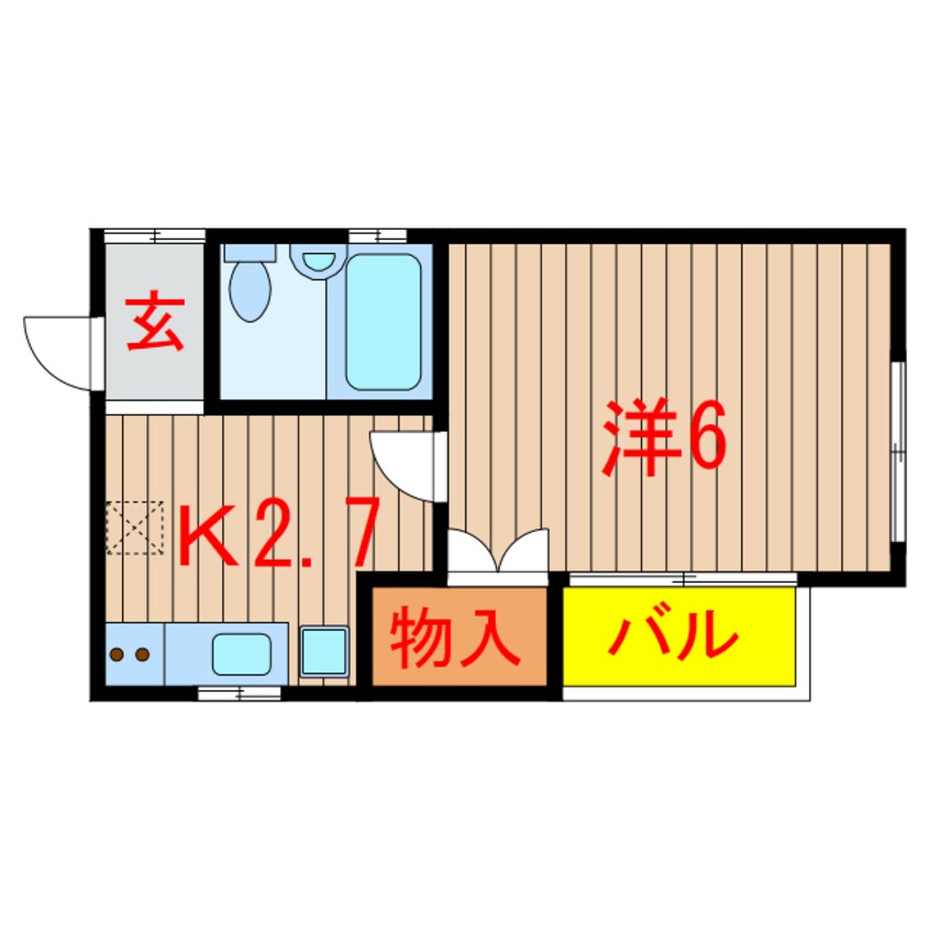 間取図 東葉高速鉄道/船橋日大前駅 徒歩4分 2階 築39年