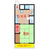 フラワーコーポ薬円台 1DKの間取り