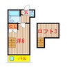 クレールメゾン高根台 1Kの間取り