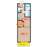 Papirusa（ﾊﾟﾋﾟﾙｰｻ） 1DKの間取り