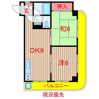 間取図 東葉高速鉄道/北習志野駅 徒歩9分 3階 築35年