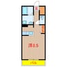 京成松戸線/習志野駅 徒歩15分 2階 築3年 1Rの間取り