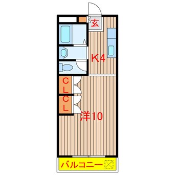 間取図 新京成電鉄新京成線/薬園台駅 徒歩9分 3階 築36年