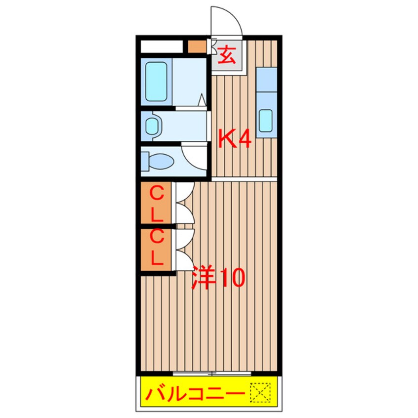 間取図 新京成電鉄新京成線/薬園台駅 徒歩9分 3階 築36年