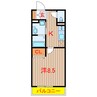 ティーズハイツ緑が丘 1Kの間取り