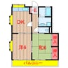 京成松戸線/鎌ケ谷大仏駅 徒歩7分 2階 築25年 2DKの間取り
