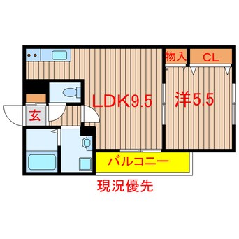 間取図 京成松戸線/高根木戸駅 徒歩3分 2階 築2年