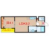 京成松戸線/薬園台駅 徒歩7分 3階 築浅 1LDKの間取り