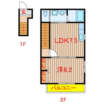 間取図 新京成電鉄新京成線/高根公団駅 徒歩3分 2階 1年未満