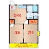 新京成電鉄新京成線/高根公団駅 徒歩12分 1階 築26年 2DKの間取り