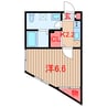 メゾンドアルク 1Kの間取り