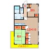 京成松戸線/薬園台駅 徒歩5分 2階 築37年 2LDKの間取り