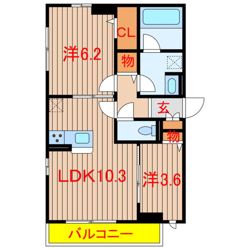 間取図 東葉高速鉄道/北習志野駅 徒歩8分 2階 建築中