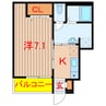 クラシオ北習志野 1Kの間取り