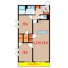 RegaroⅫ 2LDKの間取り