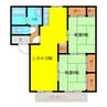 ディアス池田A-C棟 2LDKの間取り