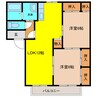ディアス池田A-C棟 2LDKの間取り