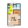 コンフォート 1Kの間取り