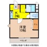 シャトー奥藤 1Kの間取り