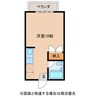 コーポ杭出津 1Kの間取り