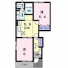 エアリーガーデンＣ 2DKの間取り
